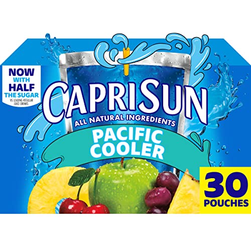 Capri Sun Pacific Cooler Mixed Fruit Naturally Flavored Kids Juice Drink Blend (30 ct Box, 6 fl oz Pouches)