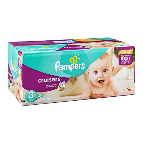 Pampers Cruisers Disposable Diapers Size 3, 92 Count, SUPER