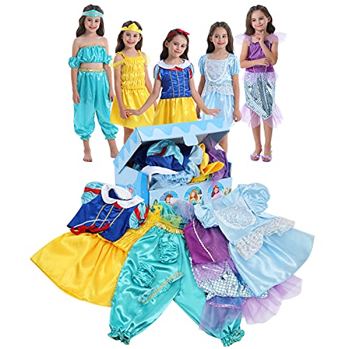 VGOFUN Girls Dress up Trunk Princess Costume Dress Pretend Play Set for Girls Toddlers (Princess dress up trunk-2)
