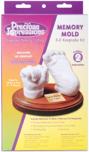 Darice EZ-06-529 Precious Impressions Memory Mold Infant Kit, Keepsake, White