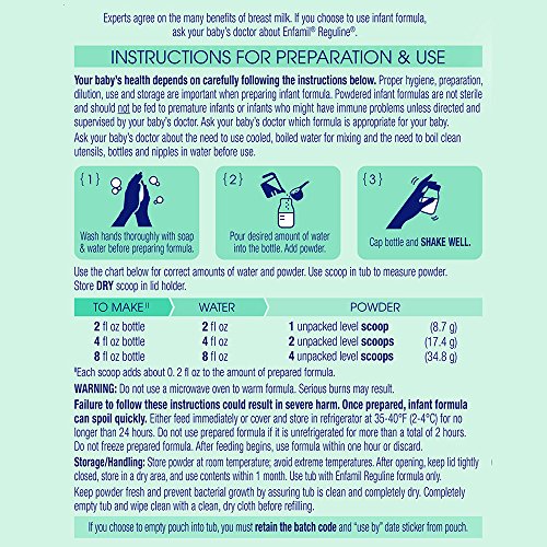 Enfamil Reguline Constipation Baby Formula Milk Powder to Promote Soft Stools, Omega 3, Probiotics, Iron, Immune Support, 20.4 Ounce (Packaging May Vary)