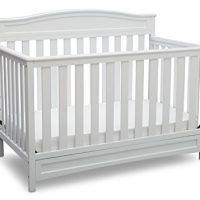 image of a white baby crib