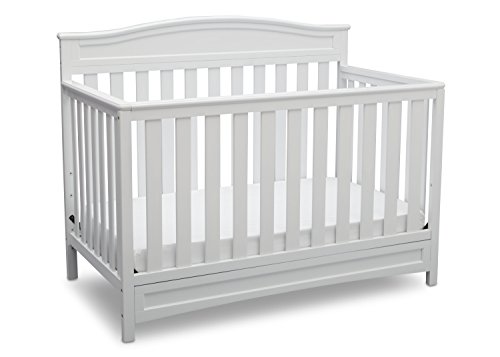 image of a white baby crib