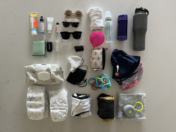 A photo of diaper bag essentials