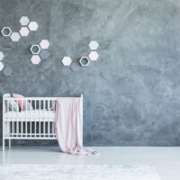crib in nursery
