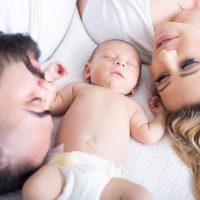 co-sleeping family