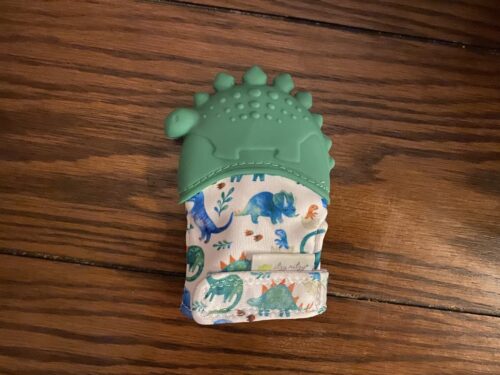 itzy ritzy dino teething mitt