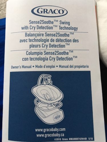 Image of the Graco Sense2Soothe Swing instructions