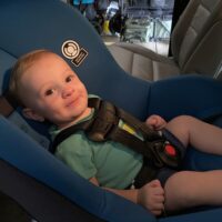 our preemie now 8 months in infant car seat