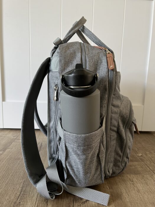 The Ruvalino Multi-Function Diaper Backpack is packed.
