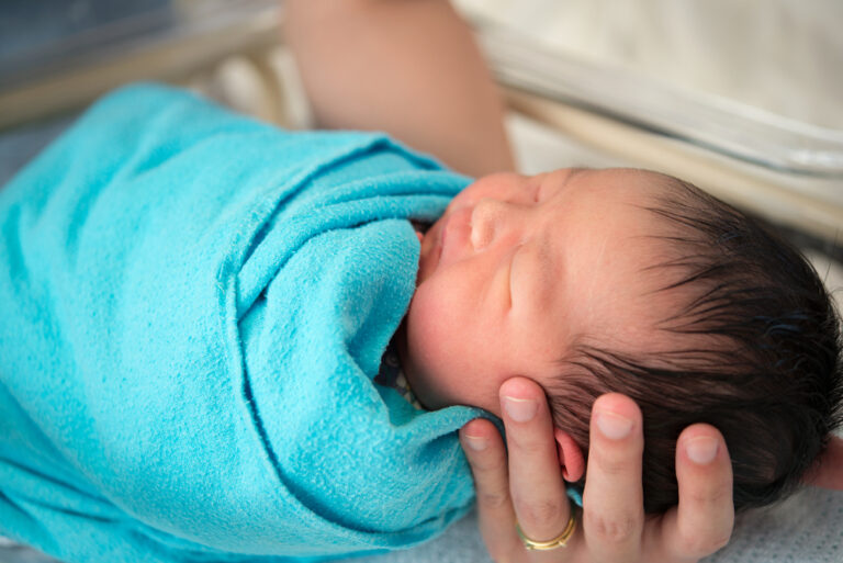 Swaddled Newborn Baby