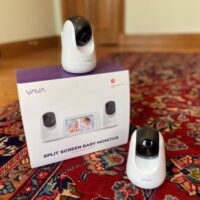 vava 2-camera spit screen video baby monitor